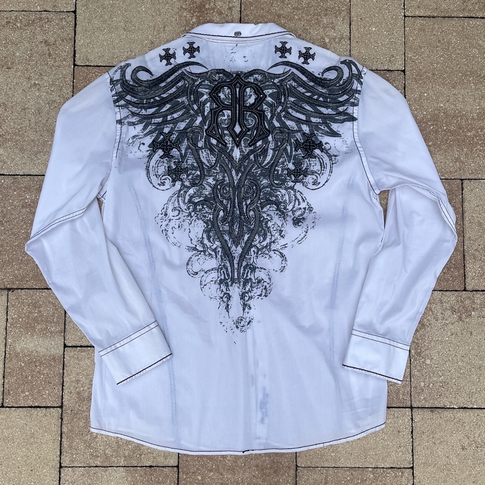 Y2k Affliction-like Longsleeve Buttonup